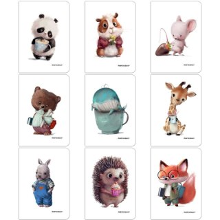 Zeszyt A5 cute PP 60k. 80g krata Narcissus