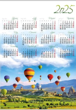 Kalendarz ścienny BALONY plakatowy 607mm x 880mm Lucrum (PL06)