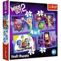 Puzzle Disney Emocje rządzą 4w1 el. Trefl (34652)