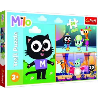 Puzzle Planeta Milo Przygody małego Kotka Milo 24 el. Trefl (14371)