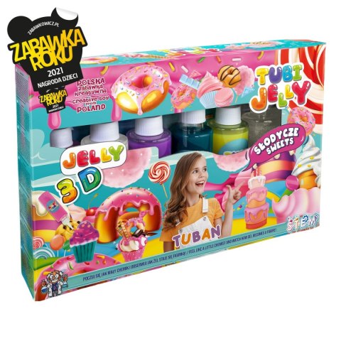 Zestaw kreatywny Tubi Jelly 6 kolorów Słodycze Tuban (TU3323)