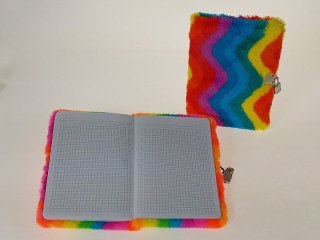 Notes (notatnik) A5 pluszowy z kłódką krata [mm:] 210x150 Adar (605992)