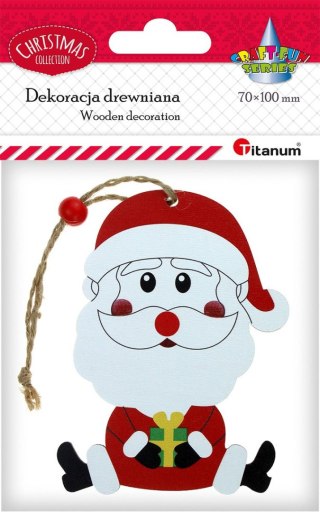 Ozdoba drewniana Craft-Fun Series Zawieszka Mikołaj Titanum (SDDD-200)