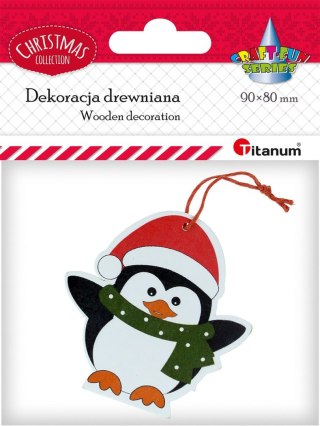 Ozdoba drewniana Craft-Fun Series Zawieszka pingwin Titanum (SDGJ-408)