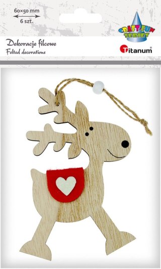 Ozdoba drewniana Craft-Fun Series Zawieszka renifer Titanum (SDGJ-331)