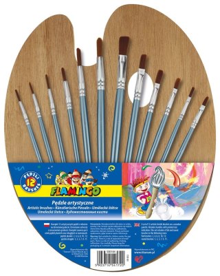 Pędzel drewniany uchwyt Flamingo (SR-B52)