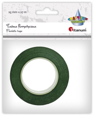 Taśma specjalnego przeznaczenia Craft-Fun Series taśma florystyczna 25x27 [mm x m] zielony Titanum (301/25)