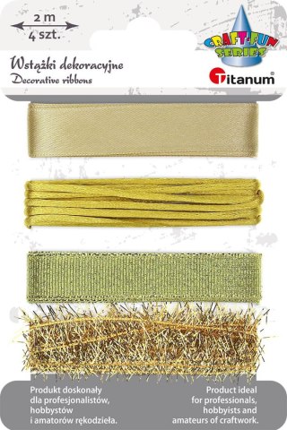 Wstążka Craft-Fun Series 4 wzoryx2 [mm x m] złota Titanum (709046)