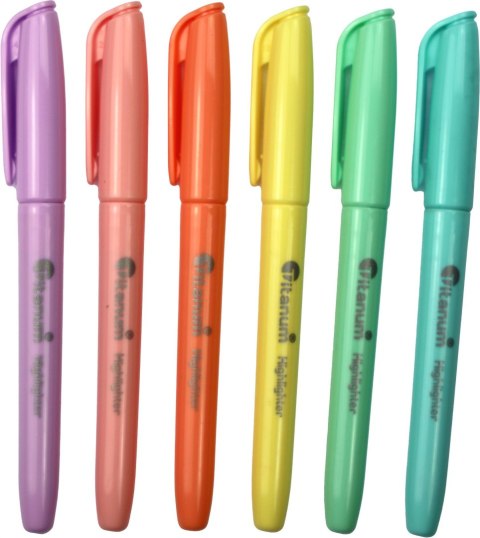 Zakreślacz wkład 6 kolorów 1-4mm Titanum (T01060486)