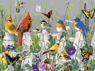 Zestaw kreatywny Malowanie po numerach 30x40cm Ptaszki Flamingo Line (FSY180)