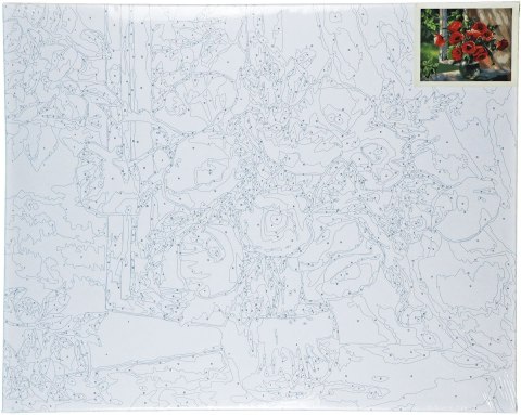 Zestaw kreatywny Malowanie po numerach 40x50cm Bukiet maki Flamingo Line (FYS043)