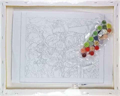 Zestaw kreatywny Malowanie po numerach 40x50cm Bukiet maki Flamingo Line (FYS043)