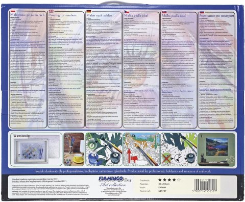 Zestaw kreatywny Malowanie po numerach 40x50cm Bukiet maki Flamingo Line (FYS043)