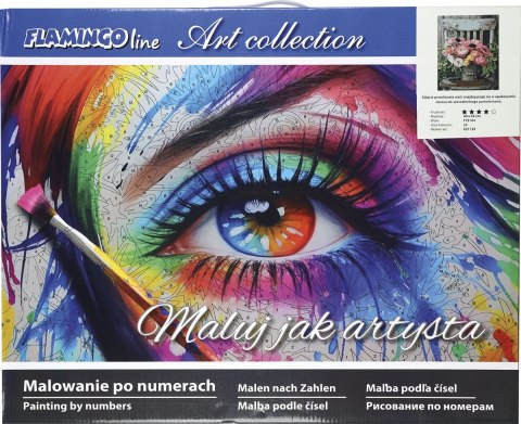 Zestaw kreatywny Malowanie po numerach 40x50cm Bukiet na krześle Flamingo Line (FYS164)