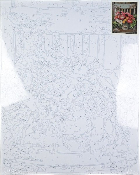 Zestaw kreatywny Malowanie po numerach 40x50cm Bukiet na krześle Flamingo Line (FYS164)