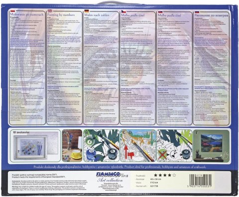 Zestaw kreatywny Malowanie po numerach 40x50cm Bukiet na krześle Flamingo Line (FYS164)