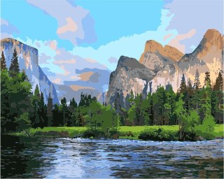 Zestaw kreatywny Malowanie po numerach 40x50cm Park Narodowy Yosemite Flamingo Line (FSY131)