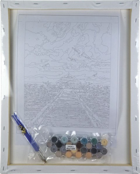 Zestaw kreatywny Malowanie po numerach 40x50cm Pomost nad morzem Flamingo Line (fyh036)