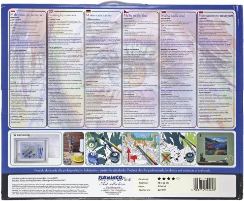 Zestaw kreatywny Malowanie po numerach 40x50cm Pomost nad morzem Flamingo Line (fyh036)