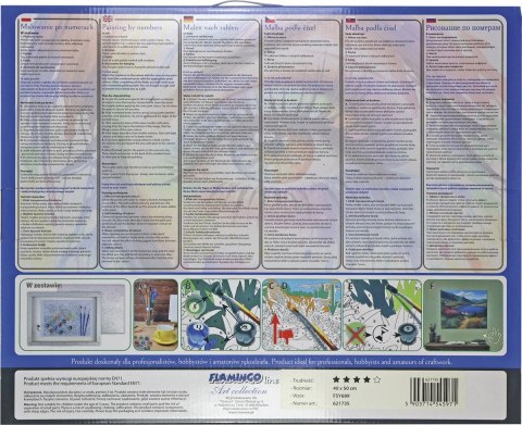 Zestaw kreatywny Malowanie po numerach 40x50cm Ptaszki na żonkilach Flamingo Line (FSY689)