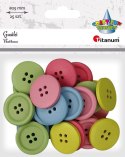 Guziki Titanum Craft-Fun Series plastikowe okrągłe 25mm mix 25 szt Guziki Titanum Craft-Fun Series plastikowe okrągłe 25mm mix 25 szt