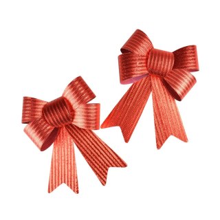 Kokarda Zestaw kokard dekoracyjnych - prążki (2 szt.) czerwonych 130mm Arpex (BN5496CZE-0660)