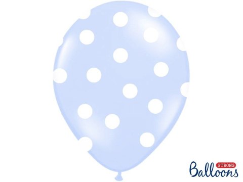Balon gumowy Pastel Baby Blue 50 szt niebieski jasny Partydeco (SB14P-223-011W)