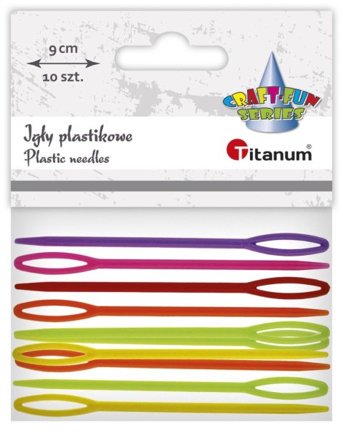 Igły Titanum Craft-Fun Series igły plastikowe 10szt/9cm plastik 10 sztuk