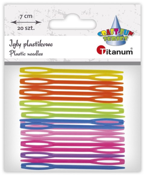 Igły Titanum Craft-Fun Series igły plastikowe 20szt/7cm plastik 20 sztuk