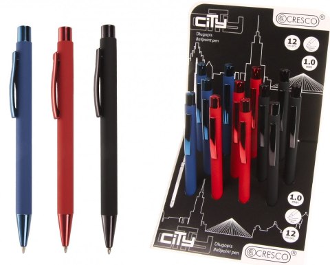 Długopis Zenith 4 12 SZTUK CITY 59074642232663 wkład niebieski 1,0mm Cresco (750035)