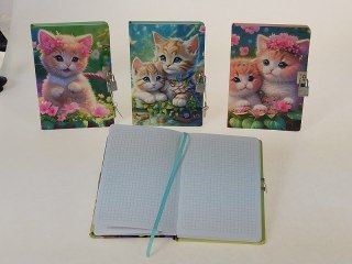 Notes (notatnik) A5 kotki z kłódką krata Adar (588752)