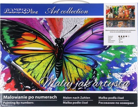 Zestaw kreatywny Malowanie po numerach 30x40cm Szczenięta Flamingo Line (FSY79)