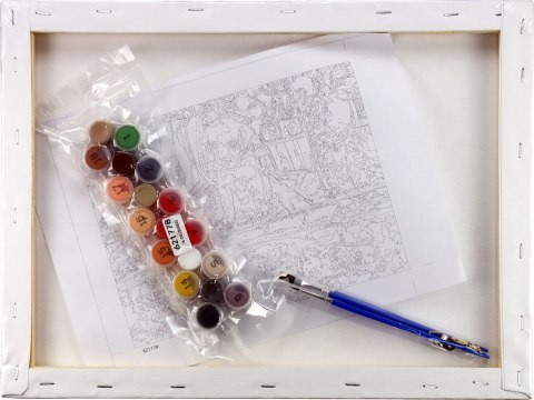 Zestaw kreatywny Malowanie po numerach 30x40cm Szczenięta Flamingo Line (FSY79)