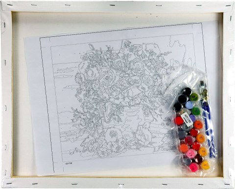 Zestaw kreatywny Malowanie po numerach 40x50cm Bukiet Flamingo Line (FSY190)