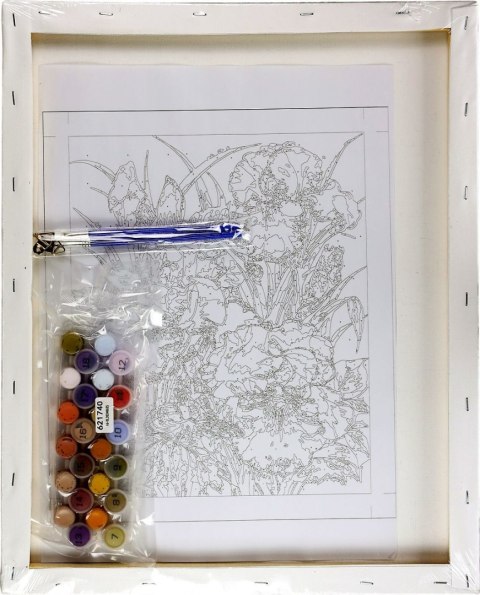 Zestaw kreatywny Malowanie po numerach 40x50cm Irysy Flamingo Line (FYS174)