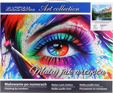 Zestaw kreatywny Malowanie po numerach 40x50cm Park Narodowy Yosemite Flamingo Line (FSY131)