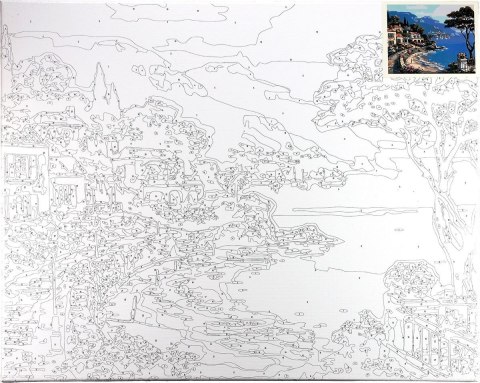 Zestaw kreatywny Malowanie po numerach 40x50cm Pejzaż 1 Flamingo Line (fyh050)