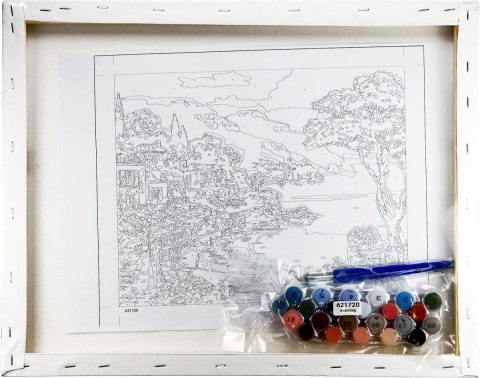 Zestaw kreatywny Malowanie po numerach 40x50cm Pejzaż 1 Flamingo Line (fyh050)