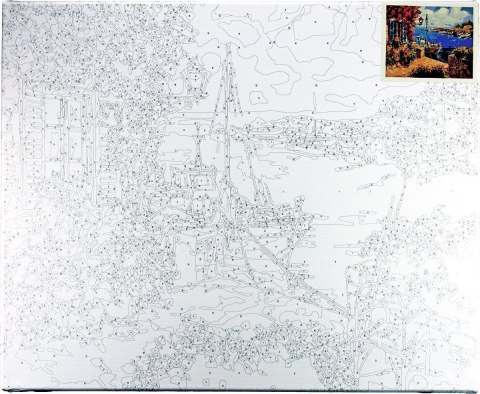 Zestaw kreatywny Malowanie po numerach 40x50cm Pejzaż 3 Flamingo Line (fys145)