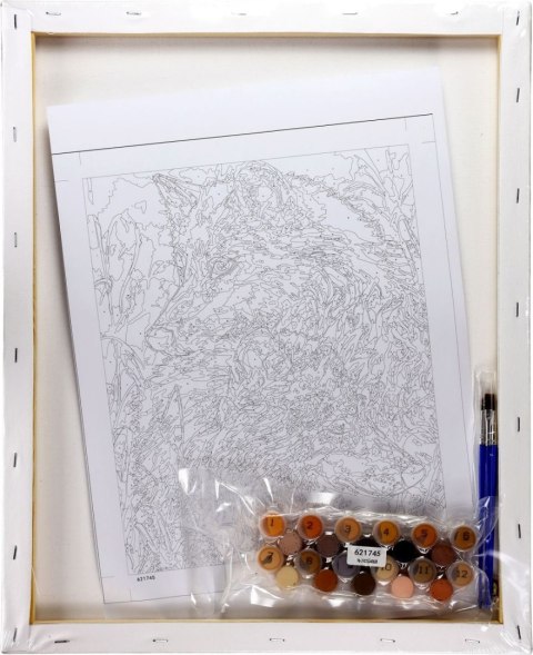 Zestaw kreatywny Malowanie po numerach 40x50cm Wilki Flamingo Line (Fys107)