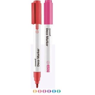 Marker permanentny Deco Marker 460 wkład mix 2,0mm okrągła końcówka Monami
