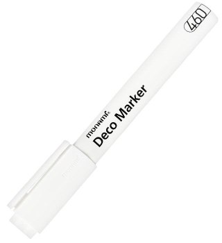 Marker specjalistyczny Akrylowy Deco Marker 2080154607 wkład biały okrągła końcówka Monami (160-2514)