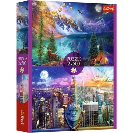 Puzzle Trefl Wycieczka po Ameryce 2x500 el. (37500)