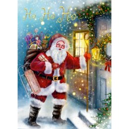 Kartka składana BN MIKOłAJ U DRZWI B6 Henry (5907465666930)