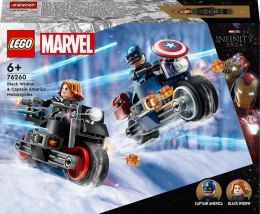 Klocki konstrukcyjne Lego Marvel Super Heroes Motocykle Czarnej Wdowy i Kapitana Ameryki (76260)