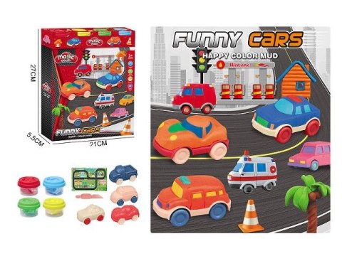 Masa plastyczna dla dzieci samochody mix Bigtoys (BPLA9229)