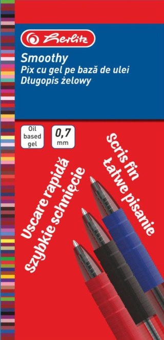 Długopis standardowy Smoothy 9476480 wkład czerwone 0,7mm Herlitz (300022287)