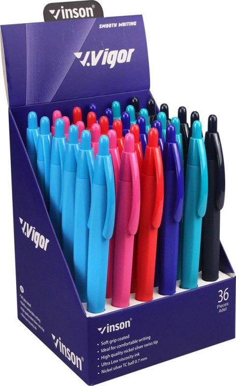 Długopis olejowy Vigor G2 wkład niebieski 0,7mm Vinson