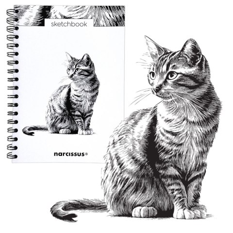 Blok artystyczny szkicownik KOT B5 120g 60k Narcissus