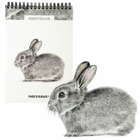 Blok artystyczny szkicownik królik A5 120g 60k Narcissus